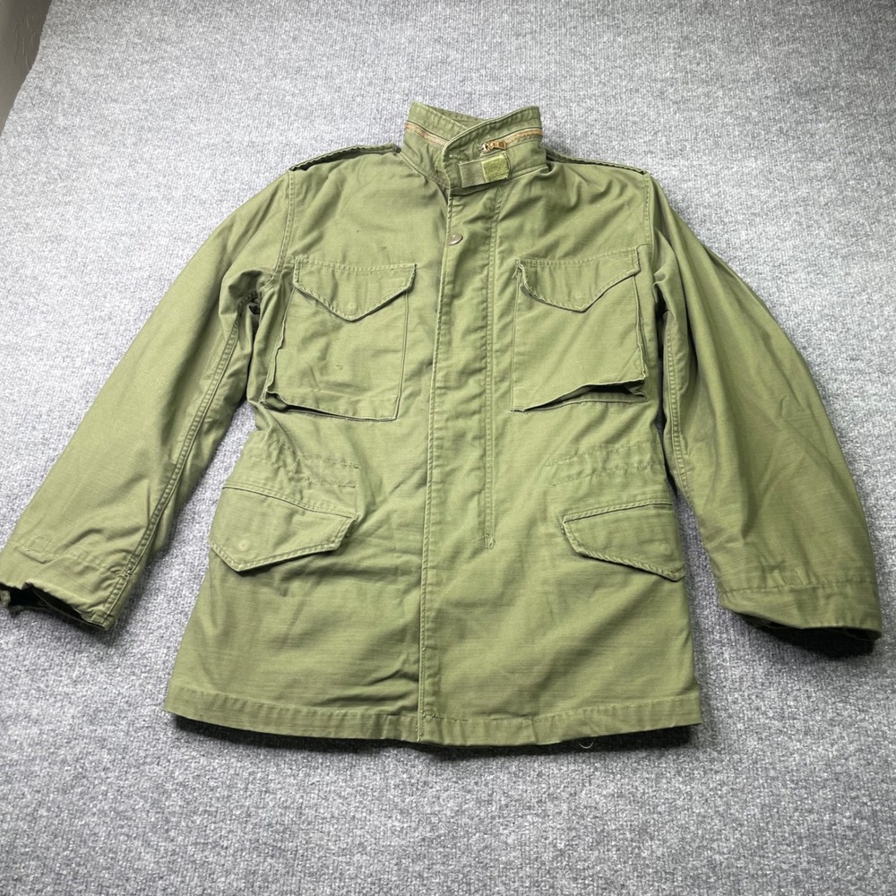 US Army Military OG-107 M65 Field Jacket Men M Green Scovill Zipper Utility Coat